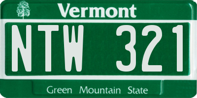 VT license plate NTW321