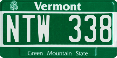VT license plate NTW338