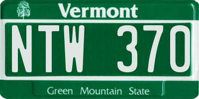 VT license plate NTW370