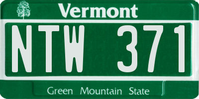 VT license plate NTW371