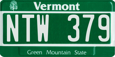 VT license plate NTW379