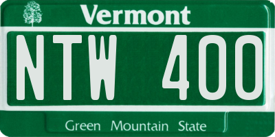 VT license plate NTW400