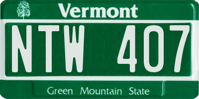 VT license plate NTW407