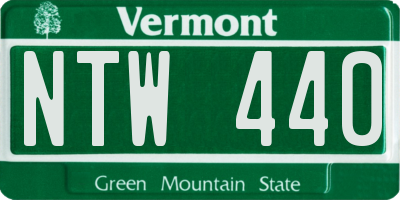 VT license plate NTW440