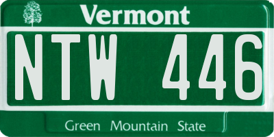 VT license plate NTW446