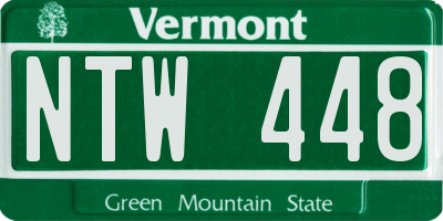 VT license plate NTW448
