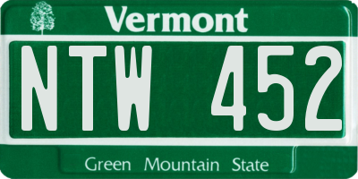 VT license plate NTW452