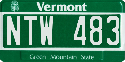VT license plate NTW483