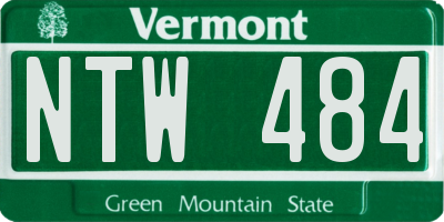 VT license plate NTW484