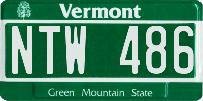 VT license plate NTW486