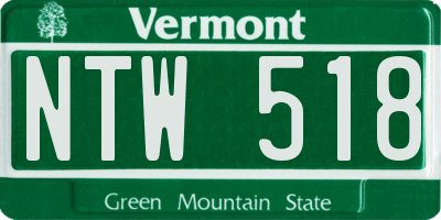 VT license plate NTW518