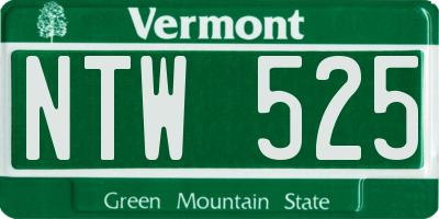 VT license plate NTW525
