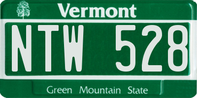 VT license plate NTW528