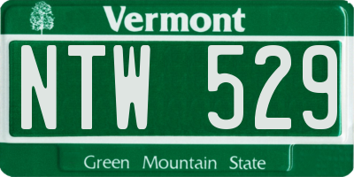 VT license plate NTW529