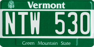 VT license plate NTW530