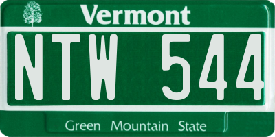 VT license plate NTW544