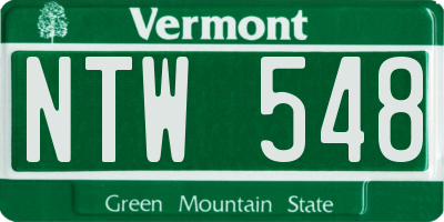 VT license plate NTW548