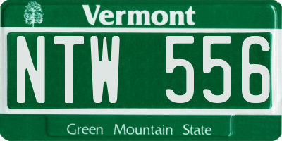 VT license plate NTW556