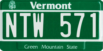 VT license plate NTW571