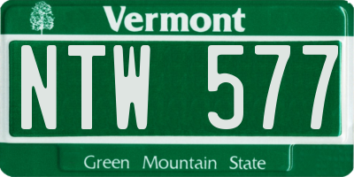 VT license plate NTW577