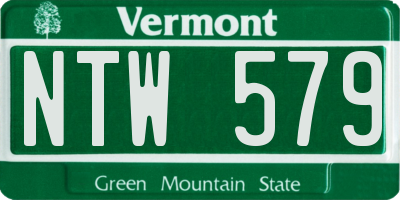 VT license plate NTW579