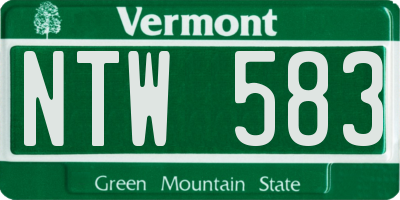 VT license plate NTW583