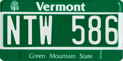 VT license plate NTW586
