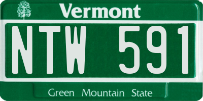 VT license plate NTW591