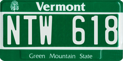 VT license plate NTW618