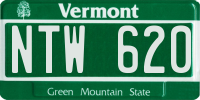 VT license plate NTW620