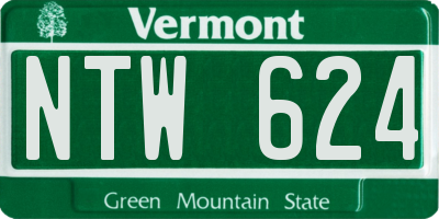 VT license plate NTW624