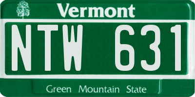 VT license plate NTW631