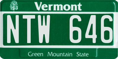 VT license plate NTW646