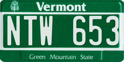 VT license plate NTW653