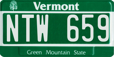 VT license plate NTW659