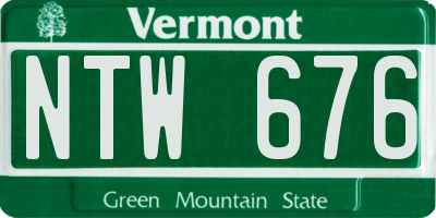 VT license plate NTW676