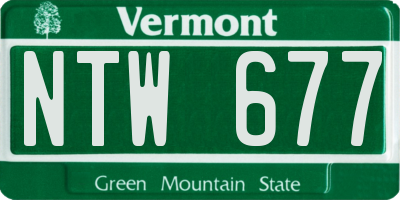 VT license plate NTW677