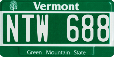 VT license plate NTW688