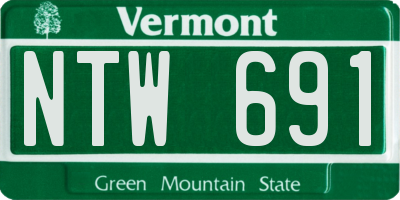 VT license plate NTW691
