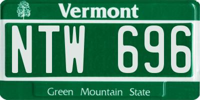 VT license plate NTW696