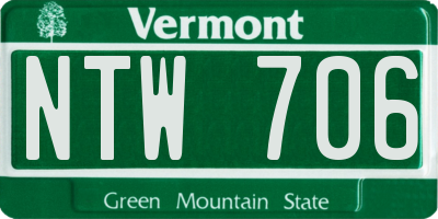 VT license plate NTW706