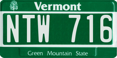 VT license plate NTW716