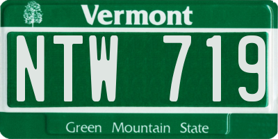 VT license plate NTW719