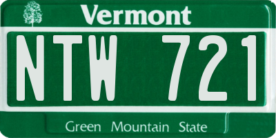 VT license plate NTW721