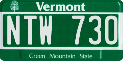 VT license plate NTW730