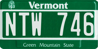 VT license plate NTW746