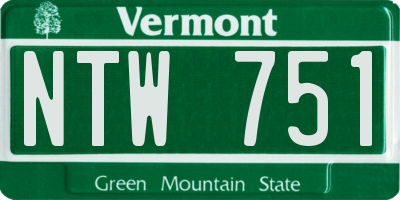 VT license plate NTW751