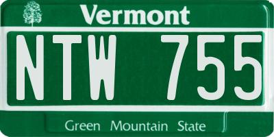 VT license plate NTW755