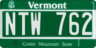 VT license plate NTW762