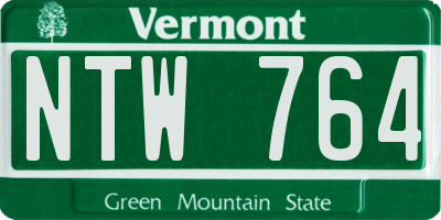 VT license plate NTW764